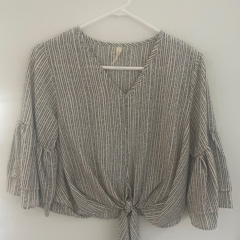 black and white blouse